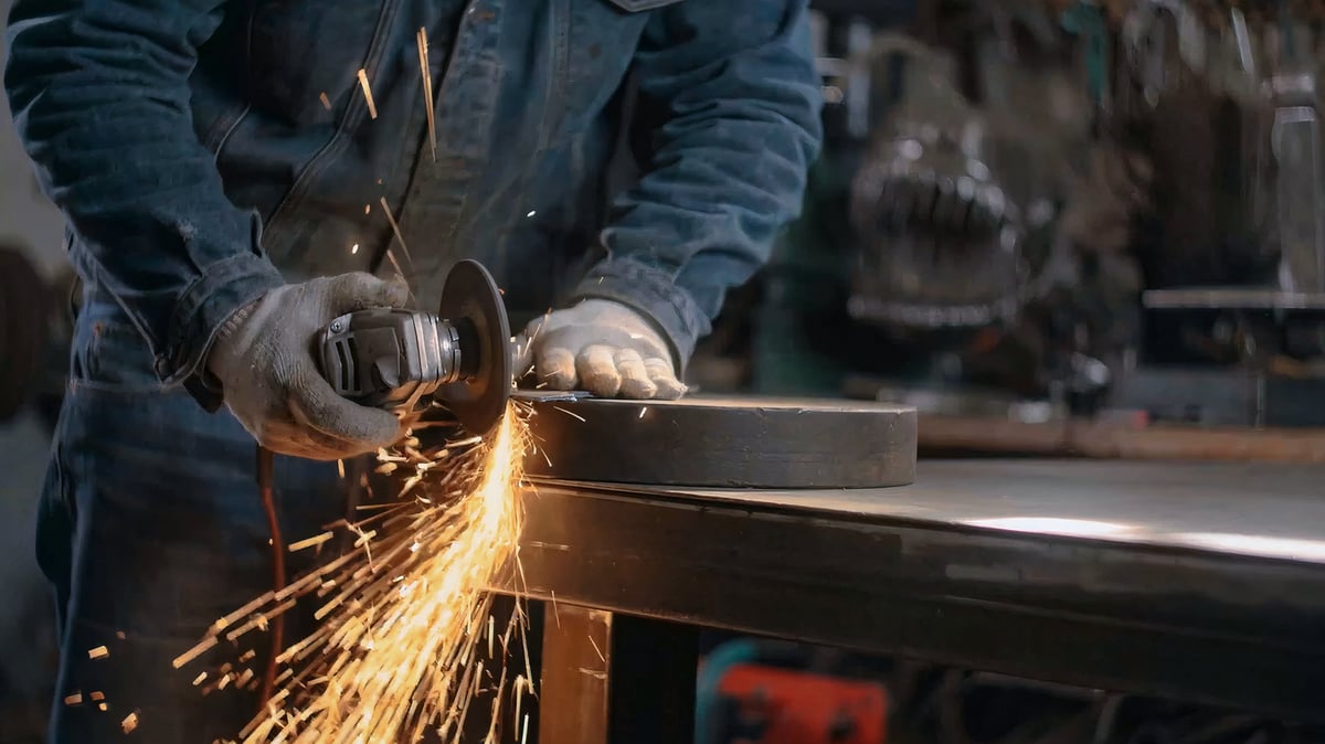 Metal cutting with sparks