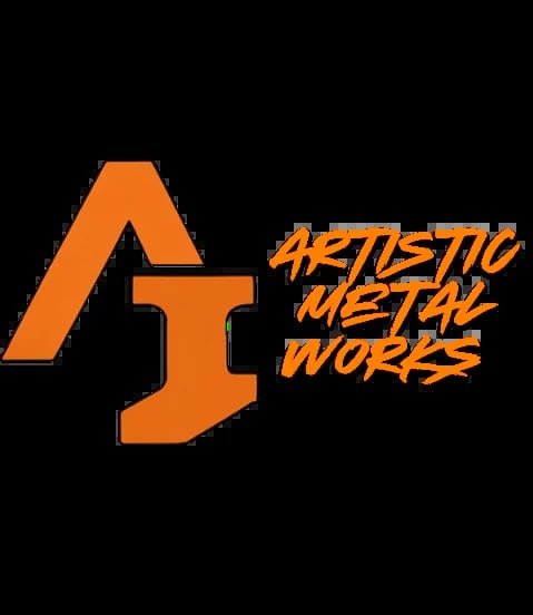 Artistic Metal Works logo with orange letters A and I on black background